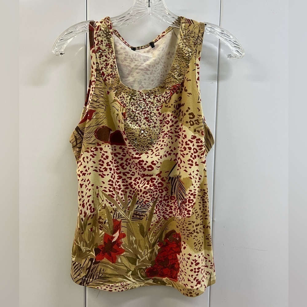 NWOT Kaktus Animal Print 3/4 Sleeve Blazer & Matching Tank Top - Picture 3 of 4